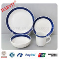 16pcs handgemalte Farbe Rim Edge Dinner Set